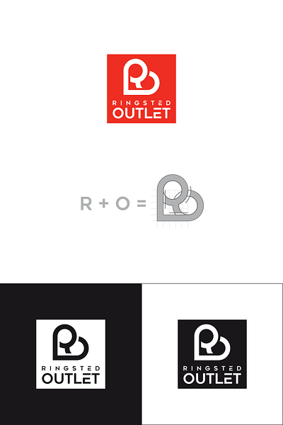 logo Ringsted Outlet branding design illustration logo logo template vector