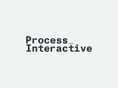 Unused Concept - Process Interactive brand identity branding custom type flowchart identity logo logotype monospace typography web developer