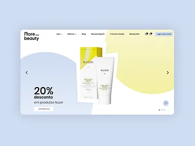 HP More Than Beauty blue cruelty free design digital homepage homepage design interface design online shop product ui ux web website