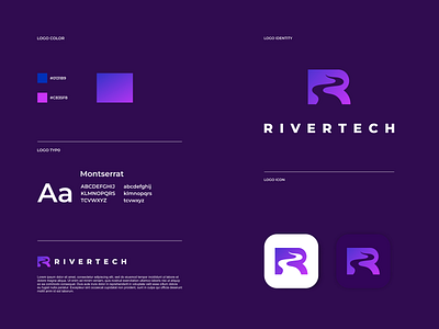 RIVERTECH logo concept brand branding design graphic design illustration logo motion graphics ui ux vector