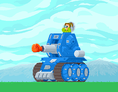 Punch Tank artwork fun gameart illustration illustrator indiedev indiegame pixelart pixelartist pixels retrogames tank videogame videogameart