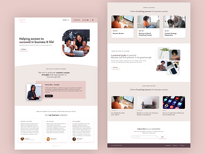 Online Coaching Website adobe xd branding dribbble best shot online class online course online marketing social media ui ui ux design uidesign web design webdesign website design women empowerment