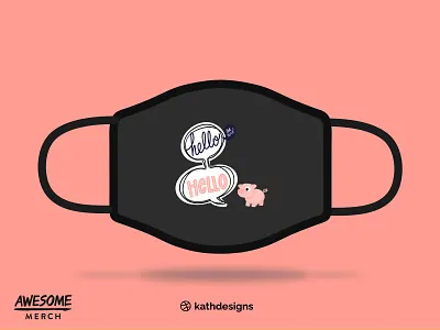 Hello Piggy design flat illustration vector vector artwork
