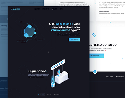 Kunlatek - Web Design Landing Page adobe xd branding developer figma illustration site software ui user experience user interface user interface design ux web web design website