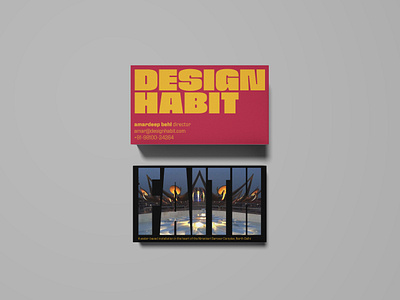 Design Habit Branding proposal bold branding branding and identity branding design business card confident heavy typography india logo logo design studio branding visiting card