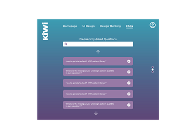 FAQs page UI design design faqs gradient ui uidesign ux web