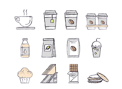CoffeeShop Icon Set flat icon icons illustration ui vector webdesign