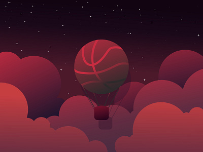 Dribble Ilustration air balloon app design design app dribble flat ilustration ilustrator landscape mobile web