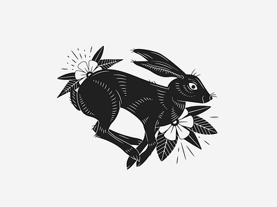 The Hare design drawing graphic design illustration illustrator printmaking vector