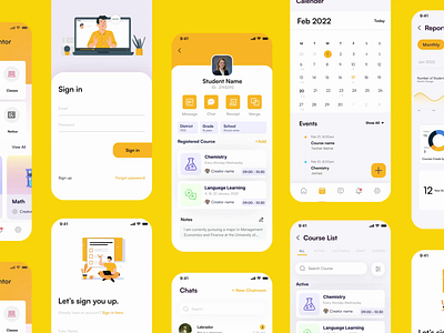 Education Hub app course e learning education educational app elearning interaction learning learning management syste learning platform mobile app motion ui online learning school student teacher teaching ui design university