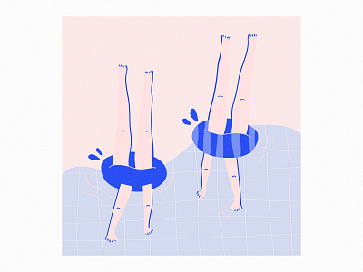 Illustration Ready to summer! blue digital digital illustration digitalart drawing illustration illustrator summer summertime wacom wacom tablet water