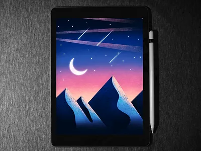 NIGHT SKY ANIMATION easy step by step in procreate 2d animation animation digital drawing digitalart how to create ipadpro nightsky process procreate procreate animation step by step