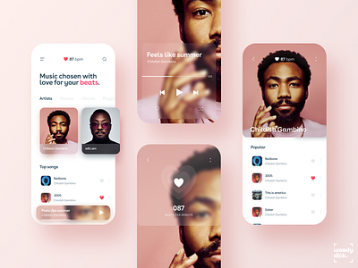 Music Beats app appdesign bpm design heart heartbeat mobile mobile app mobileapp music music app music player ui uidesign uiux uxdesign