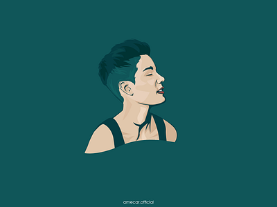 Halsey face halsey illustration illustration art simple singer vector vector illustration