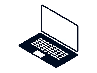 Blue Laptop Side-View computer laptop technology