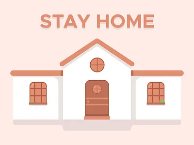 Stay Home, Stay Safe colour covid design illustration minimal modern pastel stay home stay safe typography vector vector art