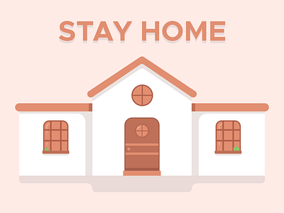 Stay Home, Stay Safe colour covid design illustration minimal modern pastel stay home stay safe typography vector vector art