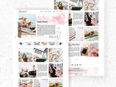 Personal Blog Website Design blog design design ui ux web webdesign website design