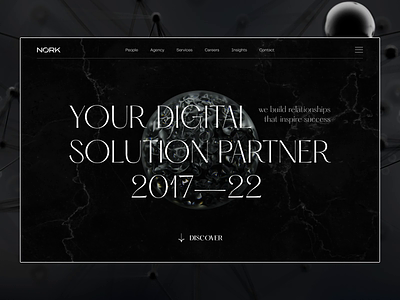 NORK - Design Agency animation creative fluid homepage interaction motion graphics smooth transition typography ui