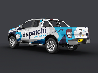 Dapatchi Construction - Truck Signwriting branding ford ranger sign truck writing