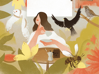 Dawn Chorus Diminuendo birds colour editorial editorial illustration graphic illustration magazine ornithology science texture