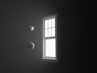 Window on nothing 3d 3d art atmospheric blender blender3d cyclesrender daily design music render