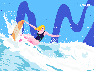 Surfing Life - Evax&Tampax art artwork beach design digital editorial hawaii illustration illustrator inspiration summer surf surfer surfing surflife texture vector