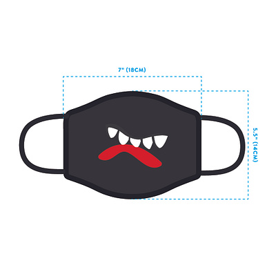 "cute smile" - Design For Good Face Mask Challenge abstract cartoon coronavirus covid 19 dribbble face mask fun mask design stay safe vector