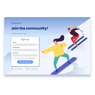 Sign up form design form illustration signup ui