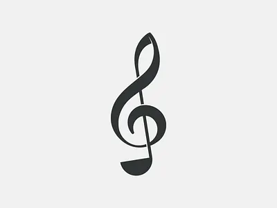 Kitchen Beats clef combination logo kitchen ladle logo music musical note treble clef