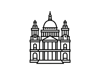 St. Paul's Cathedral, London architecture architecture logo blackandwhite graphic design icon icon design icondesigner iconography illustrator logo logodesign minimal illustration minimalism vector