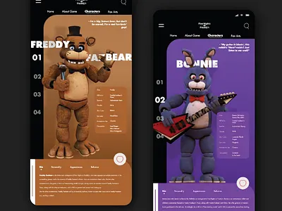 FNAF PHONE UI 01 app design fivenightsatfreddys fnafui fnafuiappdesign ui uidesign ux