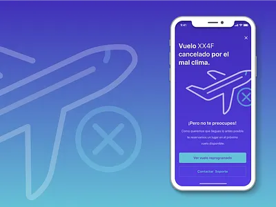 Ux- Writing-Flight cancelled airport argentina design figma flight flight cancelled illustration iphone screen uidesign user interface user interface design ux ux writing vector