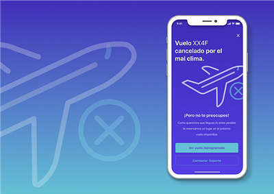 Ux- Writing-Flight cancelled airport argentina design figma flight flight cancelled illustration iphone screen uidesign user interface user interface design ux ux writing vector