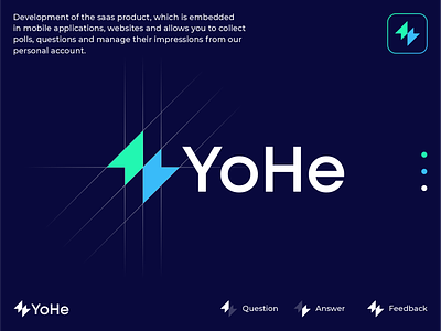 YoHe answer arrow branding fidvek logo poll question sign