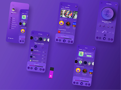 Music Podcast app concept gradient interface interaction design ios iphone app design minimal mobile mobile app mobile app design mobile ui music music player neumorphic neumorphism neumorph player ui user experience user experience design user inteface user interface design ux web