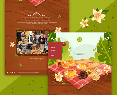 Landing Page for Desserts Recipe dailyui figma homepage illustrate illustration illustrations landingpage photoshop ui uiux web design