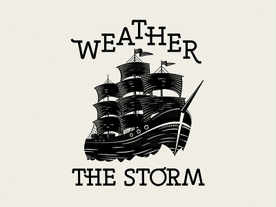 Weather the Storm blackletter handlettering illustrated type illustration typography