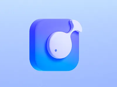 Fish-icon-3D 3dicon blender fish logo gradient icon icondesign icons illustrator wantline