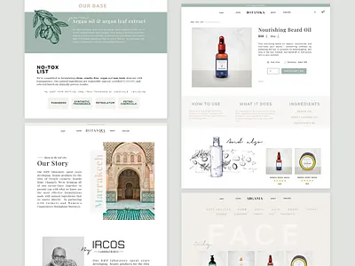Botanika | Beauty Store argan beauty botanical branding cosmetic ecommerce morocco shopify sketch webdesign website wellness