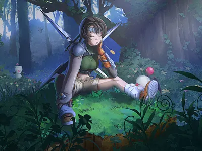 FFVII artwork digital painting digitalart digitalpainting drawing ffvii final fantasy finalfantasy illustration mood paint painting