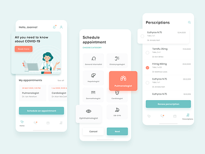 Telemedicine App - functionalities app clean concept design icon illustration interface ios light minimal mobile sketch telemedicine ui ui design uiux ux vector