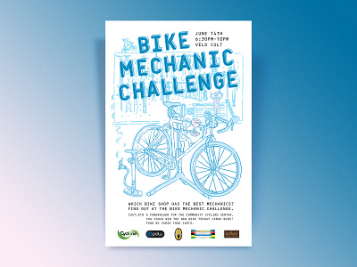 Community Cycling Center — Poster custom type illustration lettering