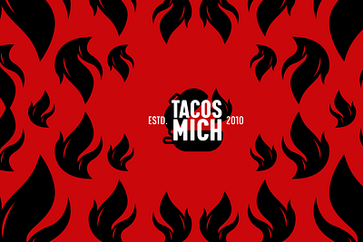 Tacos Mich design flat icon logo mexico tacos vector