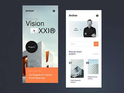 Archon Mobile application design halo lab interface startup ui ux