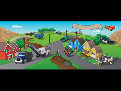 Neighborhood Block childrens book childrens book illustration