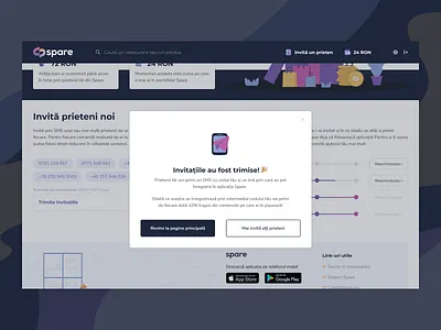 Web App Notification / Invitation Sent Popup dashboard invitation notification popup product design reefer a friend referral saas sent simple startup succesfully sent ui ui component uiux ux web web app website