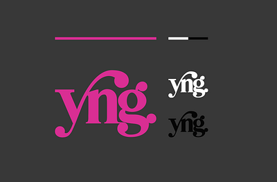 yng. lettering letters logo pink type typography wordmark yng young young logo