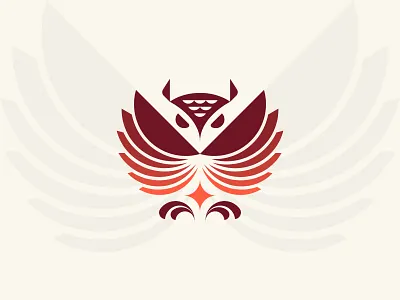 Owl for "O" animal bird branding geometric geometry illustration mark modern owl star symbol wings