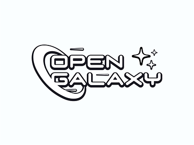 Open galaxy design illustration logo vector
